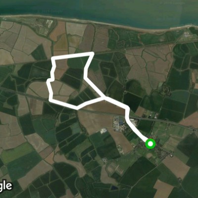 Basic day walking route map in Saint Nicholas-at-Wade