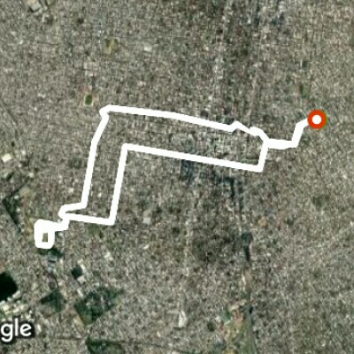 Lomas de Zamora Velodrome walking route map in Lomas de Zamora