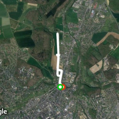 Gravigny Road walking route map in Évreux