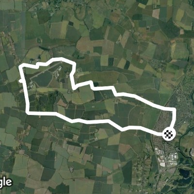 Basmead Manor loop walking route map in Eynesbury