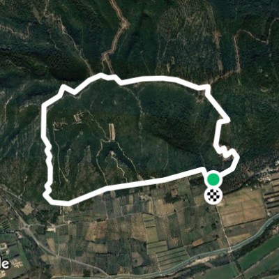 Lamanon hills walking route map in Lamanon
