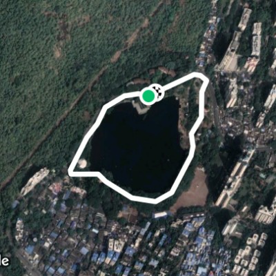 Upvan Lake 1km =1round= 1.5k steps.