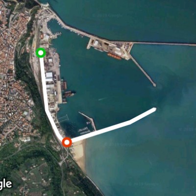 Standard walking route map in Ortona