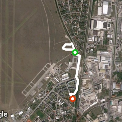 Badener Strasse walking route map in Wiener Neustadt