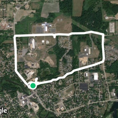 From Chi-Bro to the School and back walking route map in Manchester