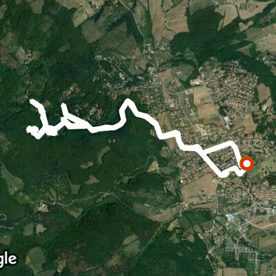 Cappuccini cells s. Francesco walking route map in Sarteano