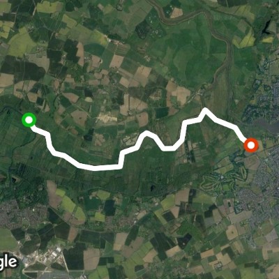 Beccles to carlton marshes walking route map in Aldeby
