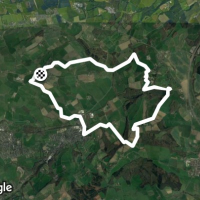 Emley and Bretton Country Park walking route map in Emley