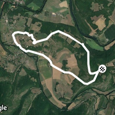 Colombarie. milhars walking route map in Saint-Martin-Laguépie