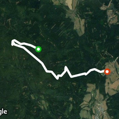 Cerchov lookout tower walking route map in Pec