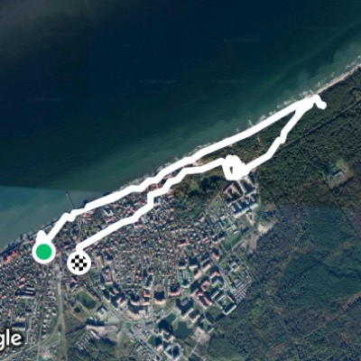 White Tower walking route map in Zelenogradsk