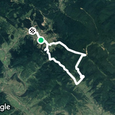 Skhodnitsa - Tustan walking route map in Skhidnytsya