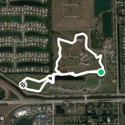 View View Park walking route map in Cooper City