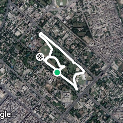 Jinnah Garden walking route map in Faisalabad