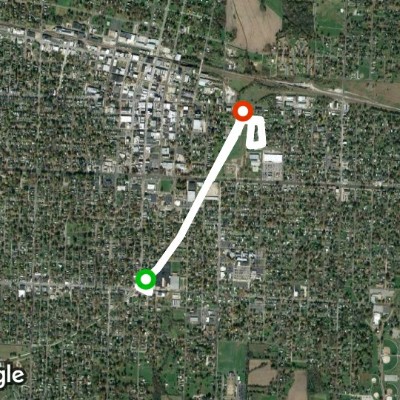 Sedalia Katy Trail State Park walking route map in Sedalia