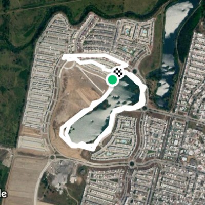 Lakes of Moreno Bridge walking route map in Las Palmas de Medellín