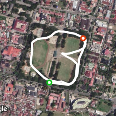 Blang Field walking route map in Banda Aceh