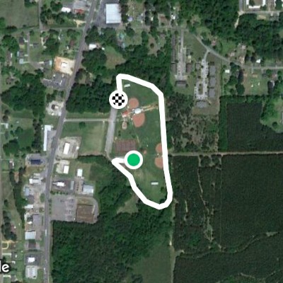 Luverne Park walking route map in Luverne