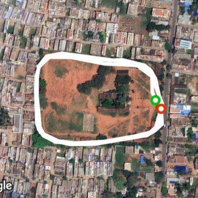 Krishnapuram near Route walking route map in Kadayanallur