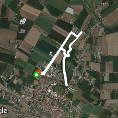 Pool walking route map in Montagnana