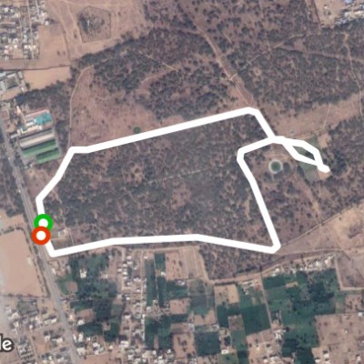 Sanwali road walking route map in Sikar