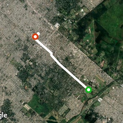 Municipal Aerobic Corridor walking route map in Remedios de Escalada