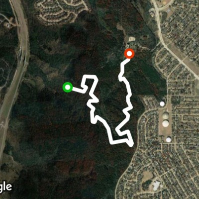 Cedar Ridge Preserve walking route map in Duncanville