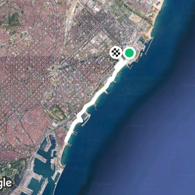 Platja del Bogatell. набережная Барселона 