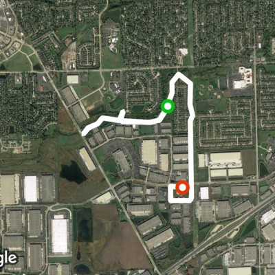 Remington Lakes Sport Complex walking route map in Bolingbrook