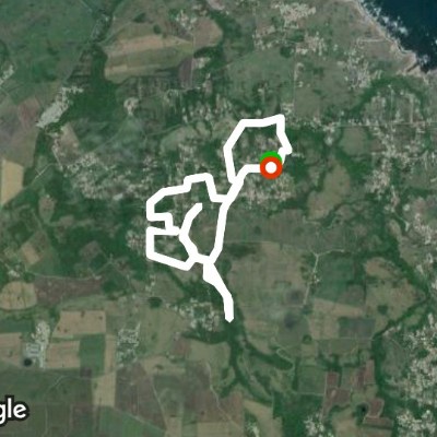 Lamberts via Hill Side, Free Hill, Mt. View, Rock  walking route map in Half Acre