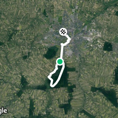 Zemborzycki Lagoon walking route map in Lublin