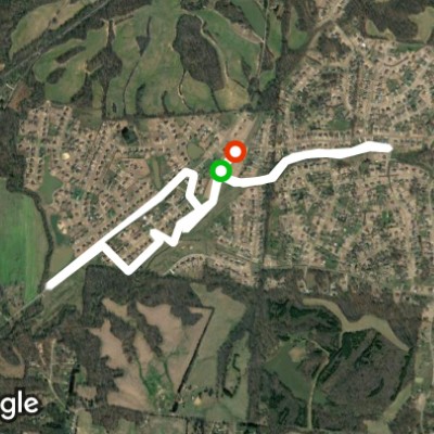 Walker Park walking route map in Atoka