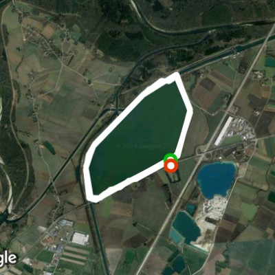 Moosburg Reservoir walking route map in Moosburg an der Isar