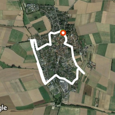 Truch health trail walking route map in Truchtersheim