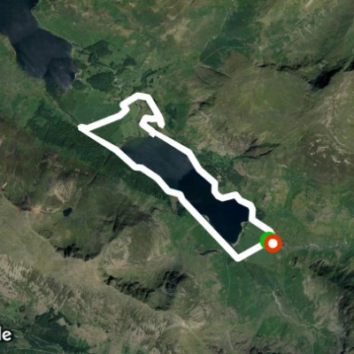Buttermere Lake Circular walking route map in Buttermere
