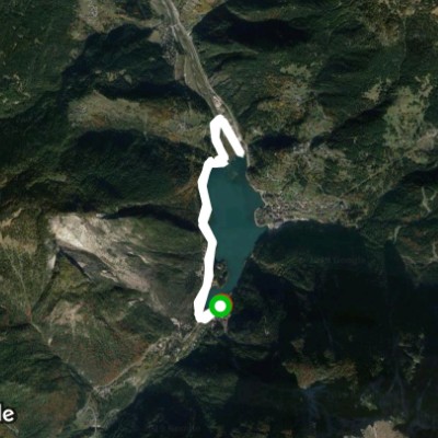 Location Masarè walking route map in Alleghe