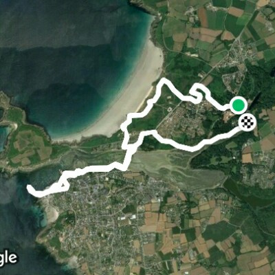 Conquet walk walking route map in Trébabu