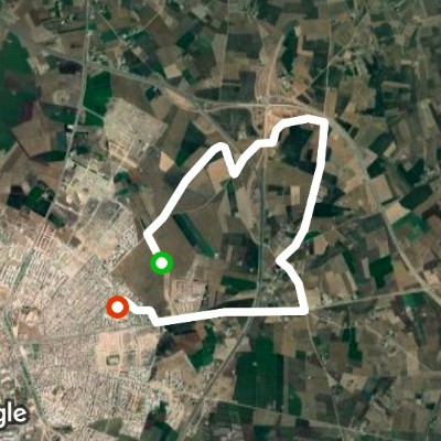 Berrechid walking route map in Berrechid