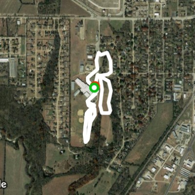 Watkins Park walking route map in Red Oak