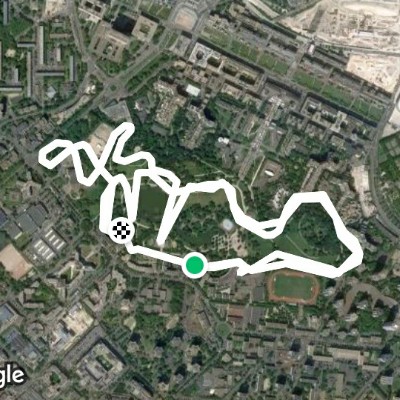 North Park District walking route map in Puteaux