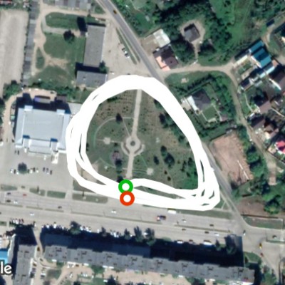 Friendship Park. walking route map in Oktyabrsky