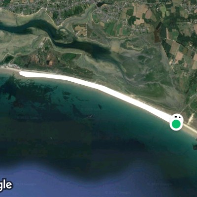 Linès to Gâvres walking route map in Plouhinec