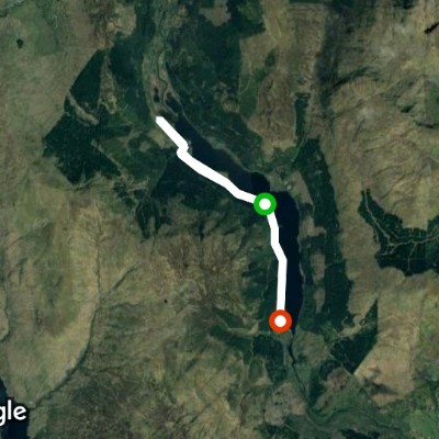 Loch Lubnaig walking route map in Kilmahog
