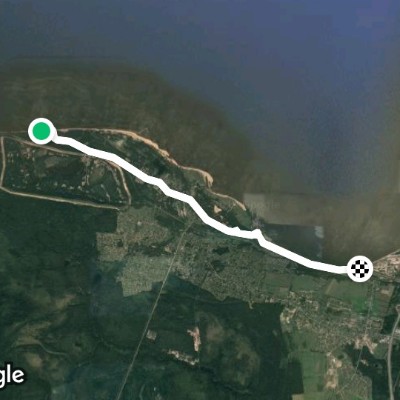 Walk along the shore of the Gulf of Finland walking route map in Bolshaya Izhora