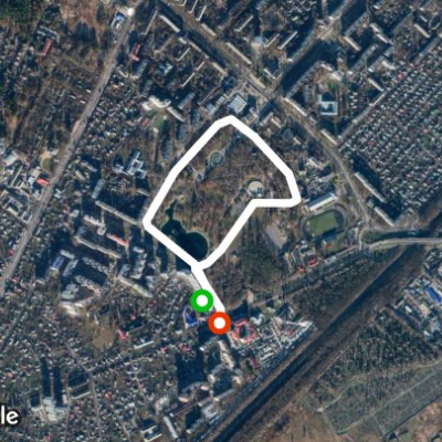 Victory walking route map in Brovary