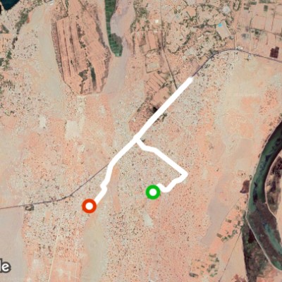 Karim walking route map in Saint-Louis