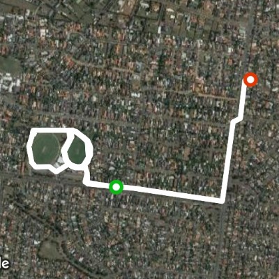 Hogans Reserve walking route map in Hoppers Crossing