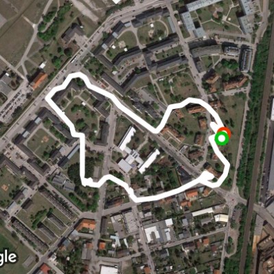 Mairinger-park walking route map in Wiener Neustadt