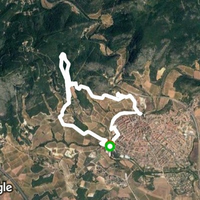 Ribas, Castillo, Zidre fountain walking route map in Sant Pere de Ribes