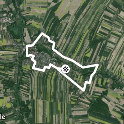 Bychawa walking route map in Bychawa
